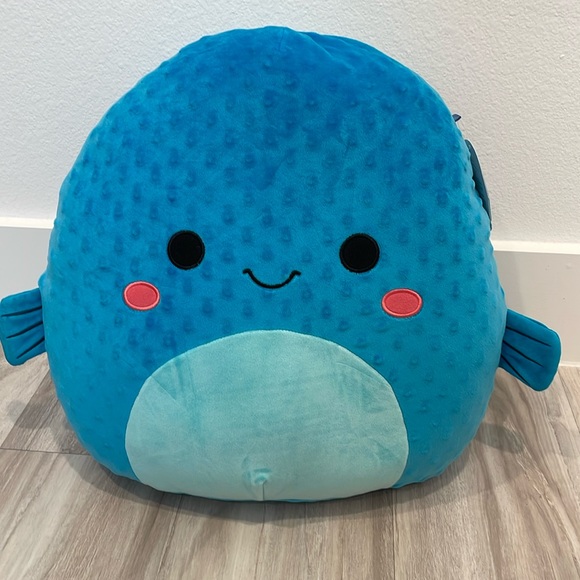 Squishmallows Other - NEW Squishmallow Blue Pufferfish Refalo 16”